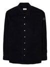 Men's Corduroy Slim Cut Long Sleeve Shirt Black - MONCLER - BALAAN 11