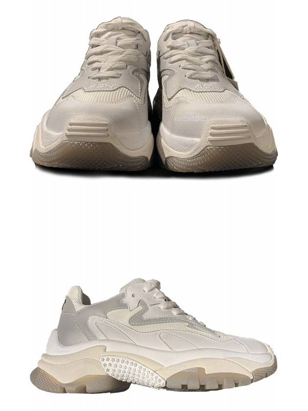 Addict Leather Low Top Sneakers White Silver - ASH - BALAAN.