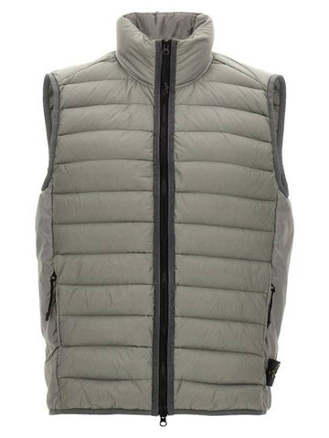 Loom Woven Chambers Recycled Nylon Down TC Vest Grey - STONE ISLAND - BALAAN 1