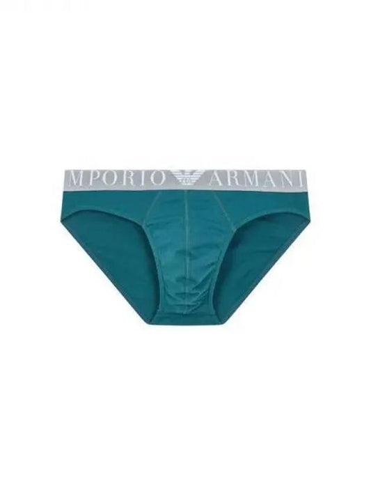 UNDERWEAR Men s Glossy Logo Banding Cotton Briefs Dark Green 271902 - EMPORIO ARMANI - BALAAN 1