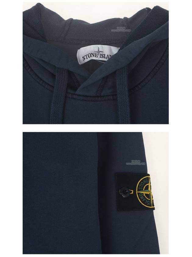 Wappen Patch Garment Dyed Hoodie Blue - STONE ISLAND - BALAAN 7