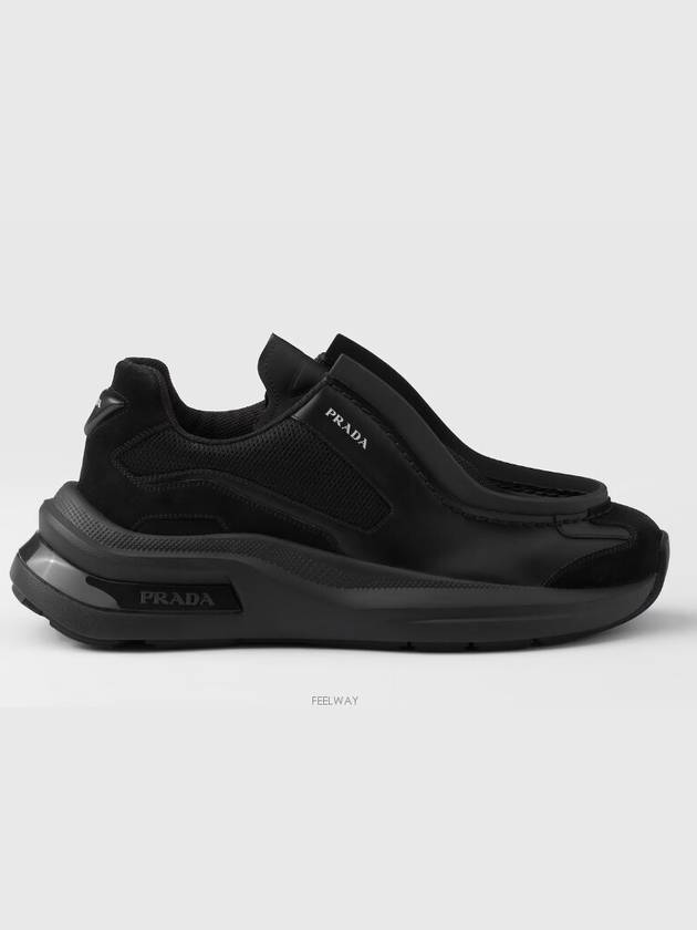 System Panel Low-Top Sneakers Black - PRADA - BALAAN 3