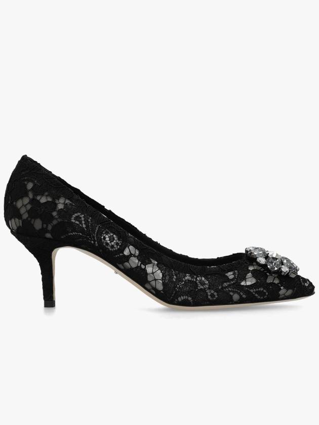 Brooch Lace Rainbow Pumps Heel Black - DOLCE&GABBANA - BALAAN 2