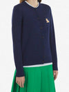 Chillax Fox Round Neck Cardigan Navy Women s - MAISON KITSUNE - BALAAN 3