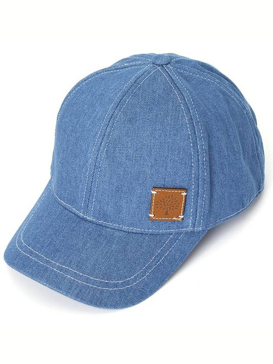 Logo Patch Denim Ball Cap Blue - MULBERRY - BALAAN 2