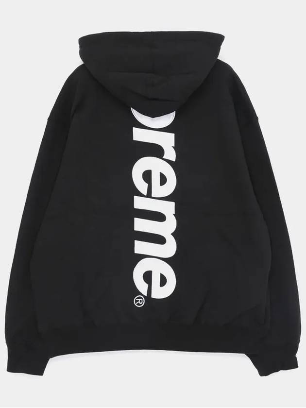 Back Logo Satin Applique Sweatshirt Men s Hoodie FW24SW37 BLACK - SUPREME - BALAAN 3