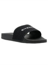 Rubber Flat Sandal Slippers Black - GIVENCHY - BALAAN 2