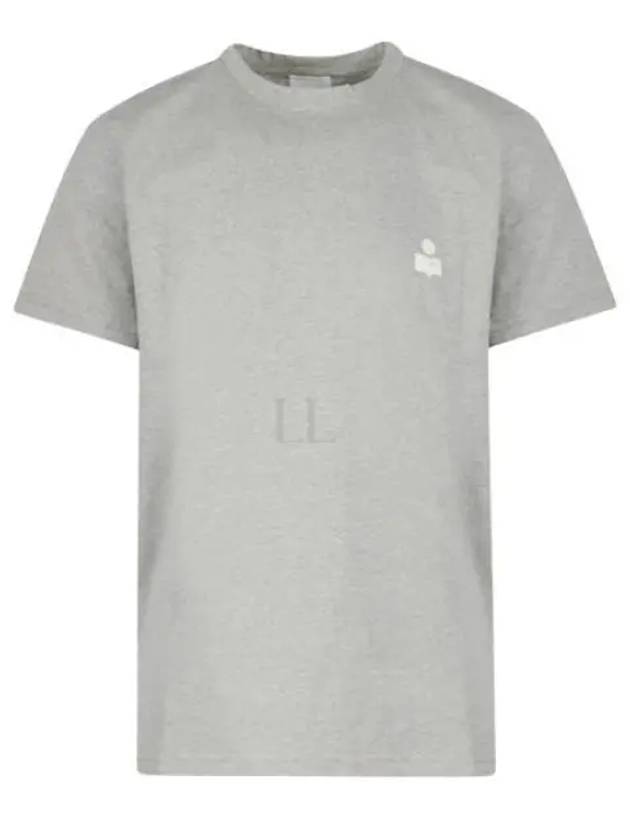 Zafferh Logo Cotton Short Sleeve T-Shirt Grey - ISABEL MARANT - BALAAN 2