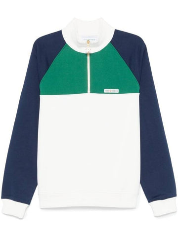 CASABLANCA 1/4 ZIP COLOURBLOCK SWEATSHIRT - CASABLANCA - BALAAN 1