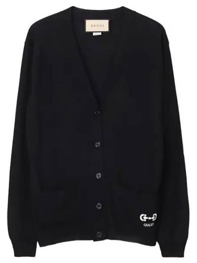 Women's Extra Fine Wool Cardigan Black - GUCCI - BALAAN 2