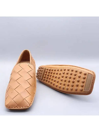 578309 Camel Intrecciato Leather Square Toe Driving Men s Loafers Size 44 - BOTTEGA VENETA - BALAAN 2