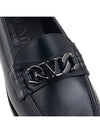 V Logo Chain Calfskin Loafers Black - VALENTINO - BALAAN 9