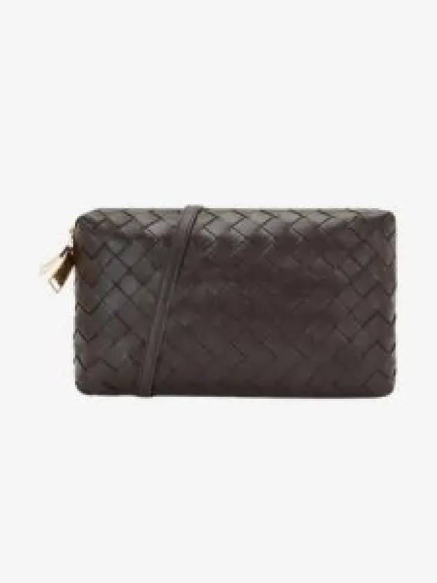 Intrecciato Leather Mini Cross Bag Brown - BOTTEGA VENETA - BALAAN 2