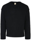 Crew Neck Wool Knit Top Black - TEN C - BALAAN 2