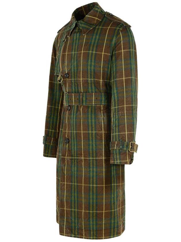 Double Breasted Check Long Trench Coat Tor - BURBERRY - BALAAN 3