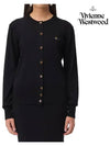 Logo Patch Cardigan Black - VIVIENNE WESTWOOD - BALAAN 5