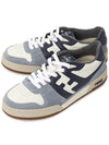 Match Suede Low Top Sneakers Light Blue - FENDI - BALAAN 2