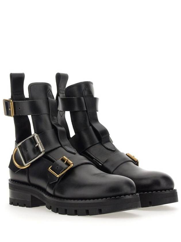 Buckle Calfskin Ankle Boots Black - VIVIENNE WESTWOOD - BALAAN 3