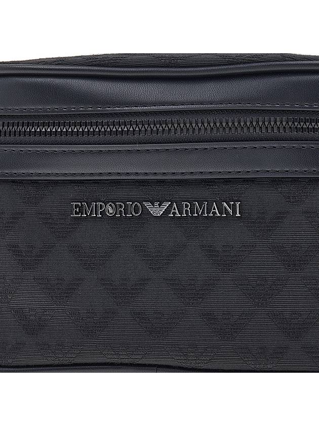 Omnia Jacquard Belt Bag Black - EMPORIO ARMANI - BALAAN.