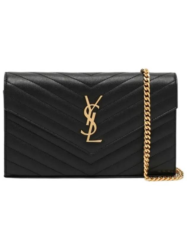 Monogram Matelasse Chain Shoulder Bag Black - SAINT LAURENT - BALAAN 2