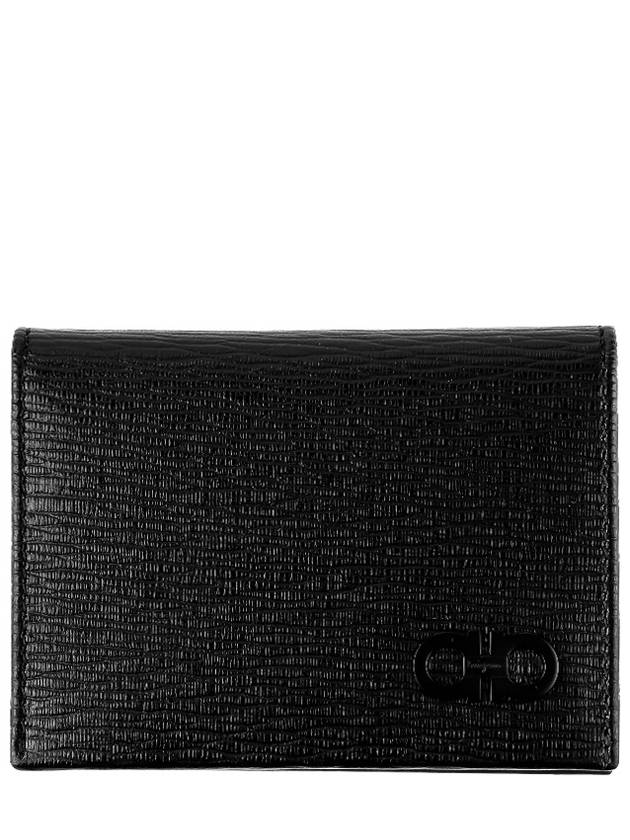 Men's Gancini Card Wallet Black - SALVATORE FERRAGAMO - BALAAN 2