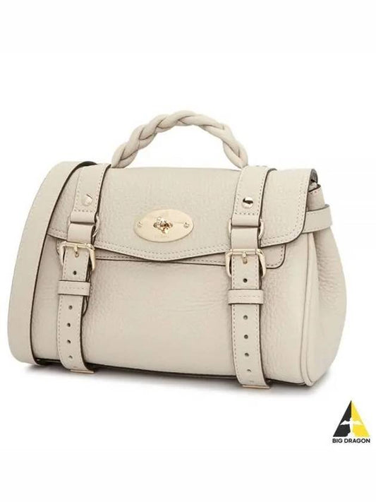 Alexa Heavy Grain Mini Tote Bag Chalk - MULBERRY - BALAAN 2