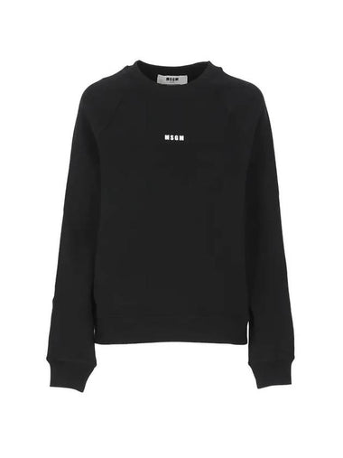 Micro Logo Print Sweatshirt Black - MSGM - BALAAN 1