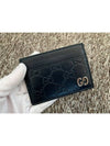 GG embossed leather black card wallet - GUCCI - BALAAN 3