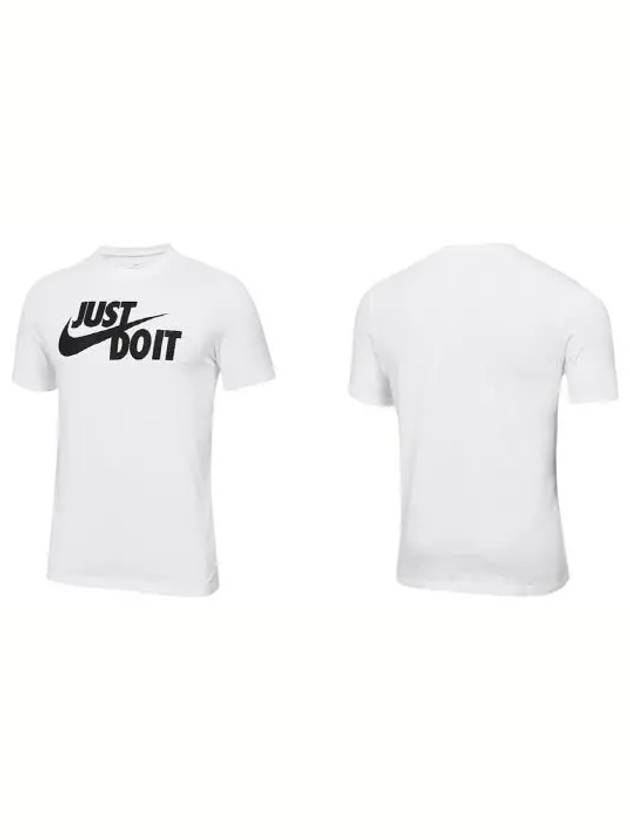 Swoosh Short Sleeve T-Shirt White - NIKE - BALAAN 7