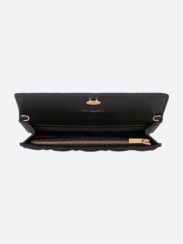 Caro Supple Cannage Calfskin Pouch Bag Black - DIOR - BALAAN 5