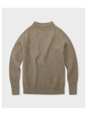 ANDERSEN Navy Crew Neck Natural Taupe - ANDERSEN-ANDERSEN - BALAAN 1