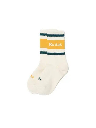 KODAK Apparel Color Jacquard Wool Socks IVORY - KODO - BALAAN 1