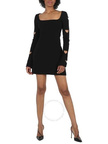 Mach & Mach Ladies Black Gaia Heart Cut Out Mini Dress, Size X-Small - MACH & MACH - BALAAN 1