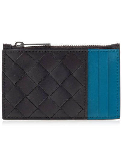 Intrecciato Two-Tone Zipper Card Wallet Fondente - BOTTEGA VENETA - BALAAN 2