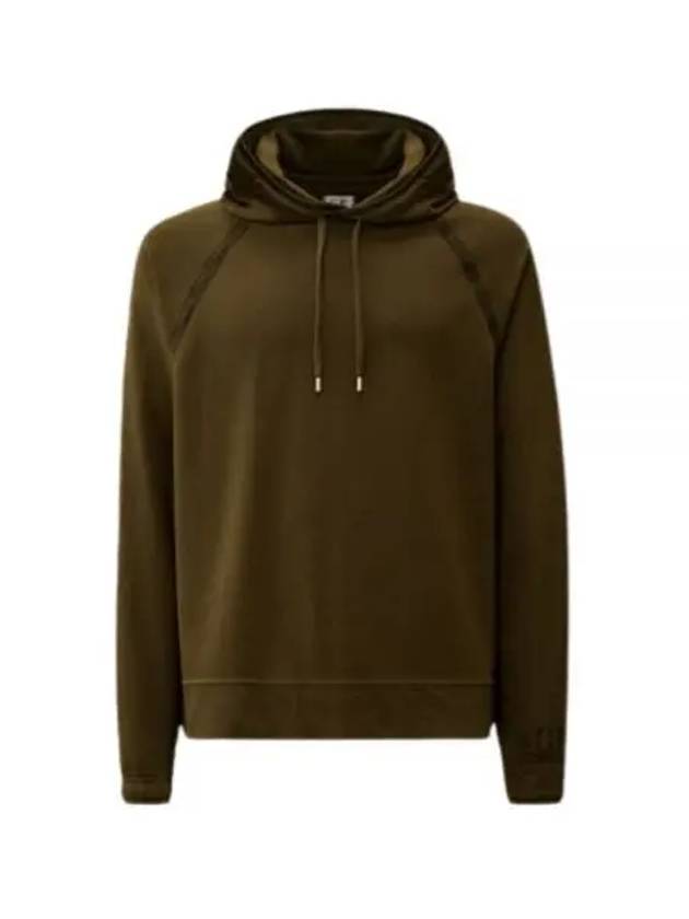 Light Fleece Logo Hoodie Green - CP COMPANY - BALAAN 2