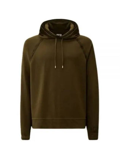 Light Fleece Logo Hoodie Green - CP COMPANY - BALAAN 2