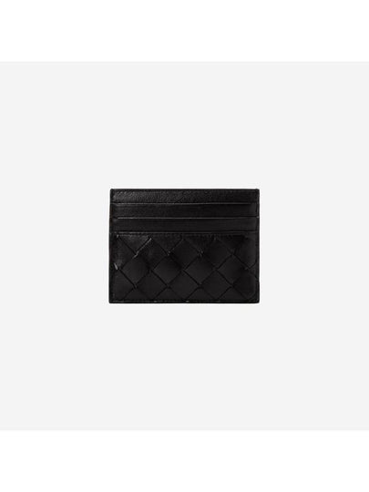 Intrecciato Leather Card Wallet Black - BOTTEGA VENETA - BALAAN 2