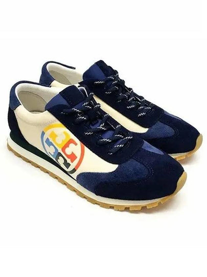 Annie Nylon Runner Low Top Sneakers Navy - TORY BURCH - BALAAN 2