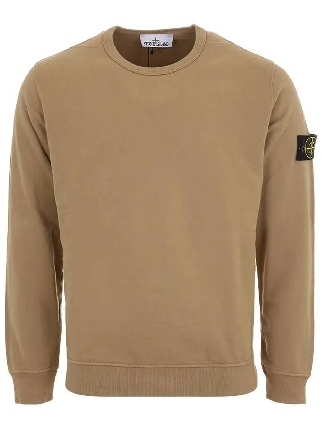 Wappen Patch Crew Neck Cotton Sweatshirt Beige - STONE ISLAND - BALAAN 2