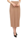 Gabriel Long Pleated Skirt Beige - MAX MARA - BALAAN 6