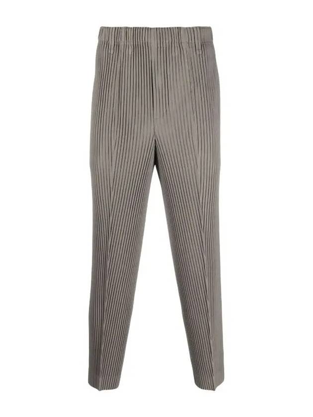 High Waist Pleated Straight Pants Grey - ISSEY MIYAKE - BALAAN 2