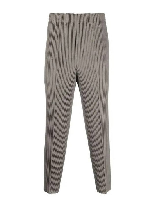 High Waist Pleated Straight Pants Grey - ISSEY MIYAKE - BALAAN 2