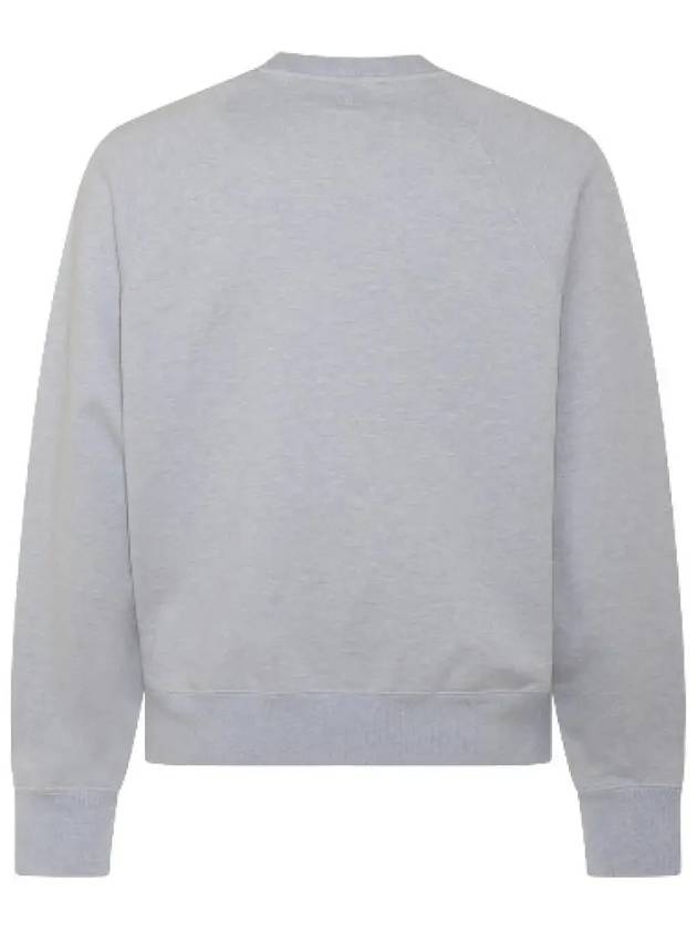 Cotton Heart Logo Sweatshirt Blue - AMI - BALAAN 3