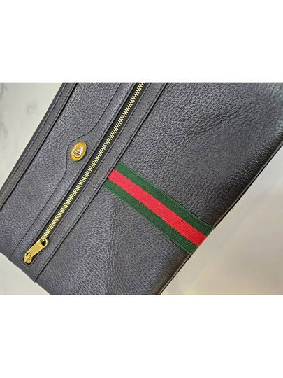 Ophidia GG black leather three stripe clutch bag 517551 exhibition grade - GUCCI - BALAAN 2