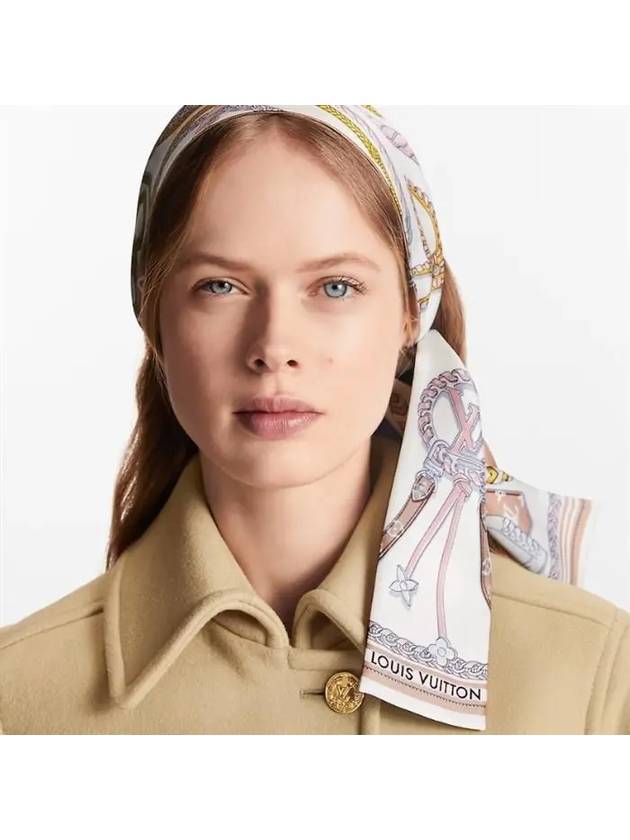 Mix And Straps Silk Scarf Light Pink - LOUIS VUITTON - BALAAN 5