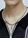 Feather Antique Silver Bead Necklace - KND - BALAAN 4