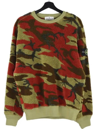 Wappen Patch Camouflage Fleece Knit Top Green - STONE ISLAND - BALAAN 2