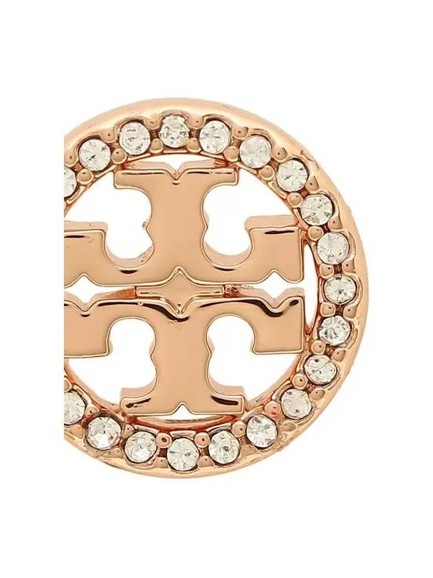 Miller Crystal Stud Earrings Rose Gold - TORY BURCH - BALAAN 4