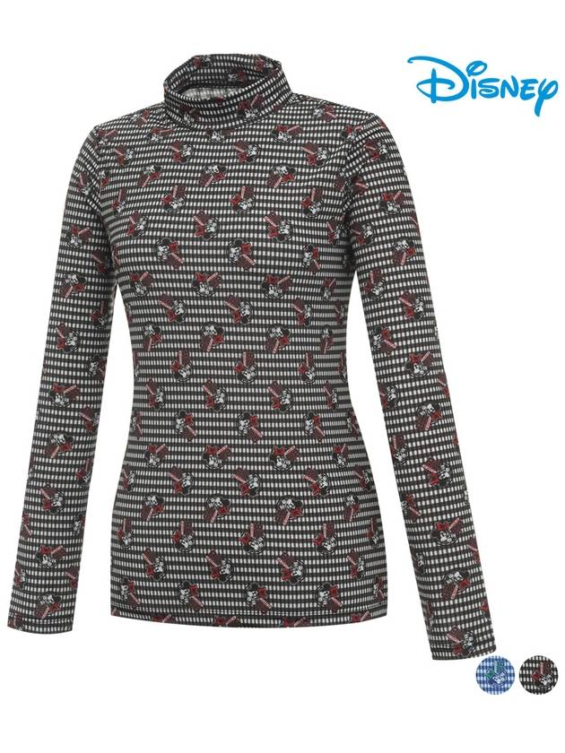 Check Pattern Long Sleeve High Neck Half Neck T-Shirt DO1LTS013 - DISNEY GOLF - BALAAN 3