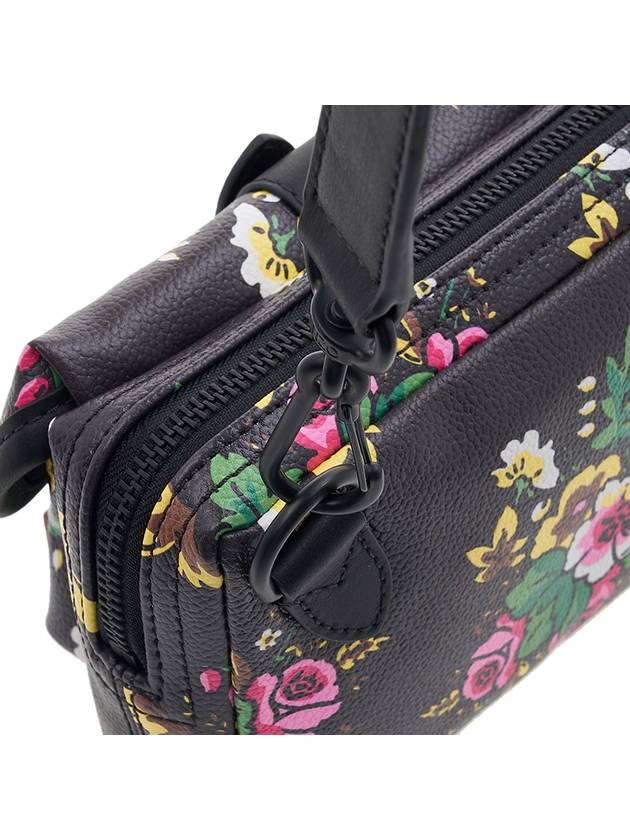 Pop Bouquet Print Messenger Bag Black - KENZO - BALAAN 9